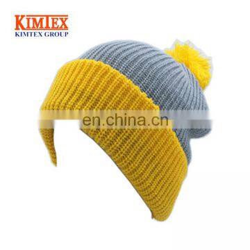 Wholesale cheap custom winter hats with pom poms men