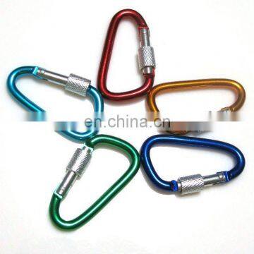 2015 novelty bulk spring snap carabiner hook with eyelet and screw wholesale