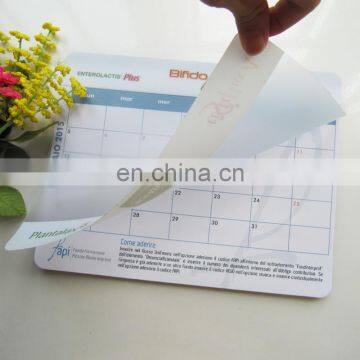 printed calendar mouse mat with customized logo for promotion