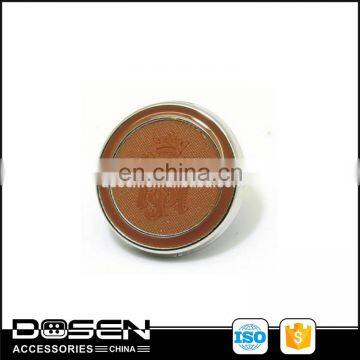 Elegant Fashion Copper covered logo shank button,sewing ABS coat Polyester button decorated manufacturer