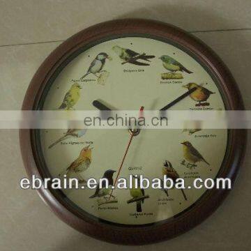 custom bird mumber wall clock,modern design round wall clock