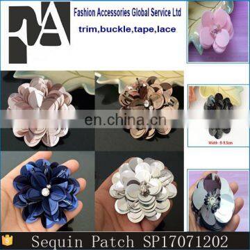 Wholesale Customized Pearl Rhinestone Sequin Flower Patches