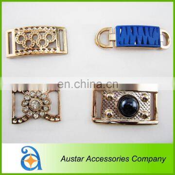 Shoes accessories plastic gold shoe buckles