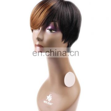 alibaba express best quality short cheap ombre looking 100% brazilian human hair wig