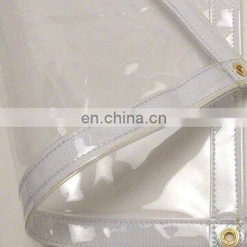 pvc transparent clear vinyl tarpaulin with grommet