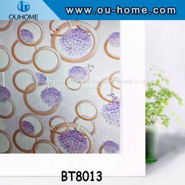 BT8013 Self Adhesive PVC stained plastic window stickers