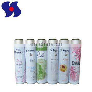 Smail CMYK Printing Tin Aerosol  Spray Body Spray  Deodorant Can with Inner Coating for Sale