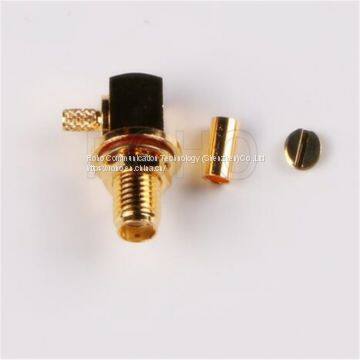 Gold Plated Right Angle RF Coaxial SMA Connector for Rg316 58 086 141 Cable