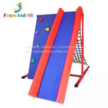 Kids  indoor playground equipment climbing  fram with sliding toys