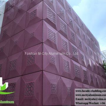 Aluminium sheet for exterior wall cladding metal facade system with perforation design