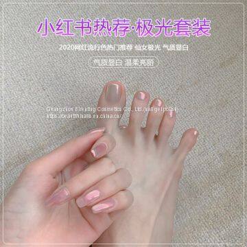 With Twist Cap / Applicator Gel Polish Set Lotus Purple 02 / Aurora Powder 05 photo-2