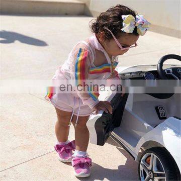 2019 Hot Summer New Girls' Clothing Sets Sun Protection Tops +Solid Shorts +Solid Vest Outfits Set KIds Children Cloth photo-2