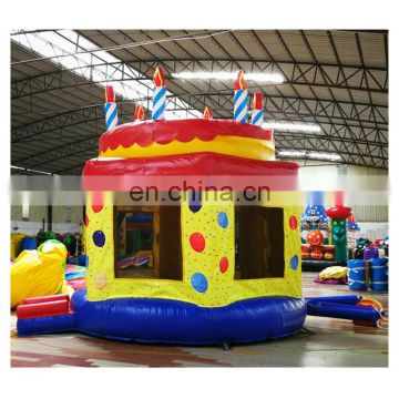 Birthday Cake Shape Jumping House Inflatable Bouncy Castle For Children Celebration