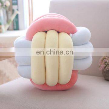 Braid Yarn Knitted Colorful Knot Ball Plush Throw Pillow - Home Office Sofa Decor photo-2