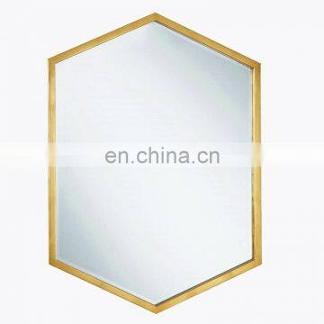 Cheap Price Decorative Furniture Mirror Hexagon Iron Frame Wall Mirrors