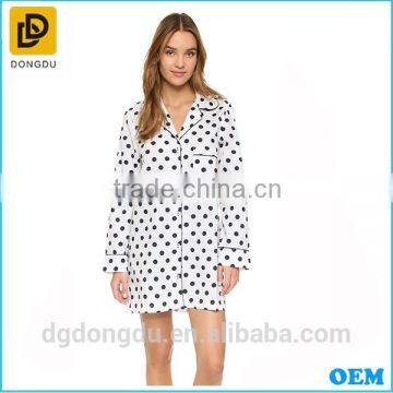 2016 High Quality Wholesale Hot Sexy Sleepwear Long Shirt Dress Pajamas