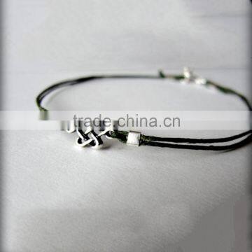 2015 Newest Wax Cord Braid Rock Bangle Heavy Metal Ancient Charm Bracelet for Men photo-6