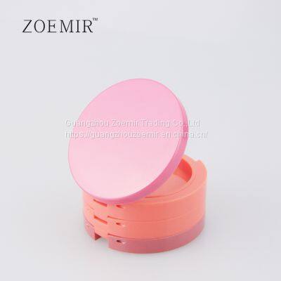 3 Colors Round Compact Case Powder Empty Makeup Blush Compact Powder Packaging photo-2