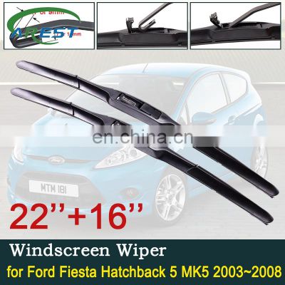 for Ford Fiesta Hatchback 5 MK5 2003~2008 2004 2005 2006 2007 Car Accessories Sticker Front Windscreen Wipers Car Wiper Blade