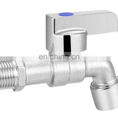 Wall mounted dual handle zinc shower faucets 2 way bib cocks