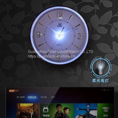 Hot Sell Quartz Sweep Movement Smart Light Wall Clock for Living Room/office/school/shop photo-2