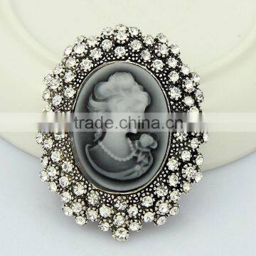 wholsale fashion silver gold crystal rhinestone diamond pearl hijab wholesale brooch for wedding invitations