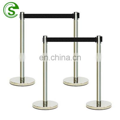 Stainless steel or Metal Queue Divider with 3.0m Belt Red/Black