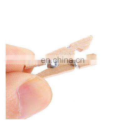 100Pcs/Pack Durable Natural Wooden Pegs Mini Clip Clothespin Craft Photo Clip Clips Craft