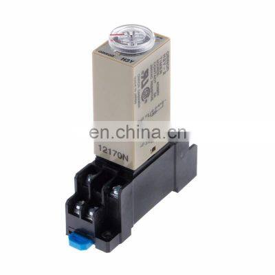 H3Y-2 AC 220V 110V DC 12V 24V Power On Time Delay Relay 1s 5s 10s 30s 60s 3M 5M 10M 30M 60M Timer Relay  Socket with Base