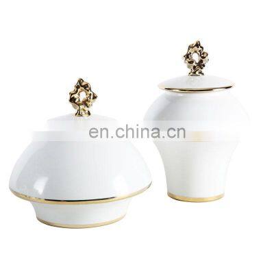 New Chinese Style Ceramic Storage Jar With Lid Porch Decoration Living Room Decoration