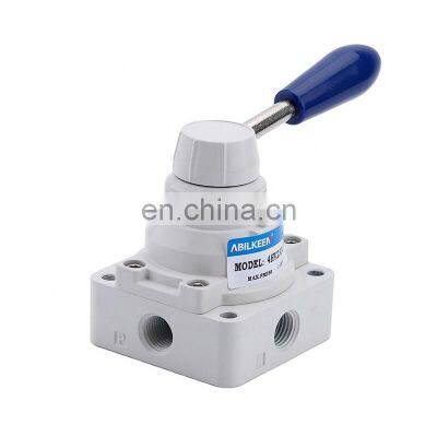 New Design 4HV Series 4HV230-08 Metal Lever Hand Control Manual Rotary Switch Pneumatic Hand Switching Valve