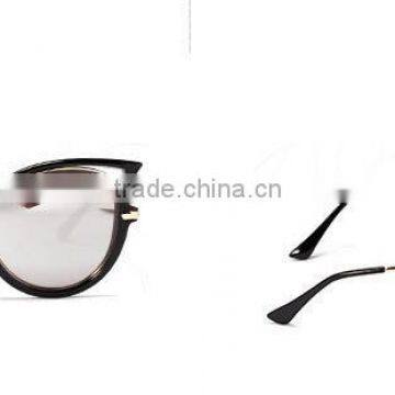 Metal Temple Italy Design ce Coating Mirror Round Circle Sunglasses photo-4