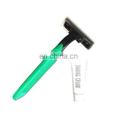 Shaving kit disposable razor and shaving cream hotel travel airline