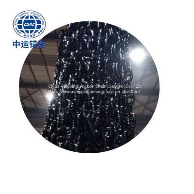 83mm Black Painted floating wind power platform  studless link anchor chain