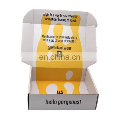 luxury custom logo clothing mail carton box packaging holographic Paper shoe shipping pr boxes for packaging