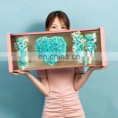I Love You Letters Sign Preserved Rose Arrangement Boxes i Love u Flower Gift Box for Wedding Valentine's Day