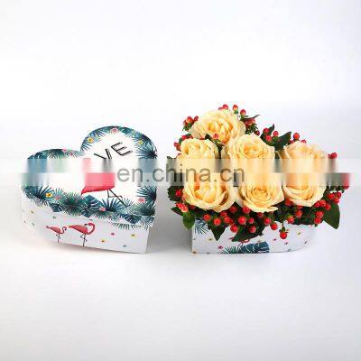 Wholesale Mothers Day Valentine Portable Flower Bouquet Small Heart Shape Flower Gift Box