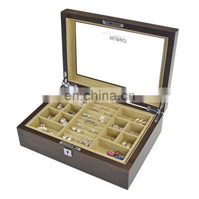 Solid Wood Baking Lacquer Bracelet Ring Jewelry Wooden Ornament Box Storage