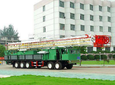 Mobile Truck-Mounted 2000m Drilling Rig 650HP Workover Rigs Self-Propelled Drilling Rig