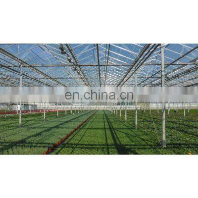 large galvanized steel frame truss glass agricultural greenhouse