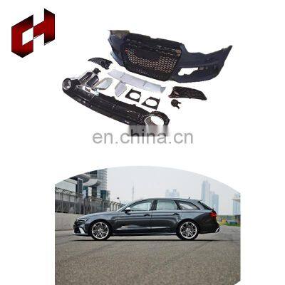 CH Cheap Manufacturer Pp Material Exhaust Tips Trunk Wing Brake Turn Signal Lamp Facelift Bodykit For Audi A6 C7 2012-2015 To S6