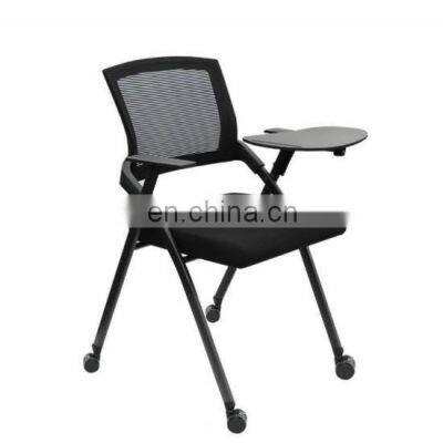 2021 Factory Manufacturer High Quality Cheap Price Foldable Conference Chair Desk Writing Training Office Chair With Desk photo-2