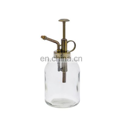 Longan Customized 33/400 Silver Chrome Bronze Liquid Soap ABS Plating Plastic Lotion Pump Glass Bottle