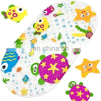 Bathroom Shower Baby Bath Mat Cute Cartoon Animal Pattern Non Slip Baby Kids Bath Mats