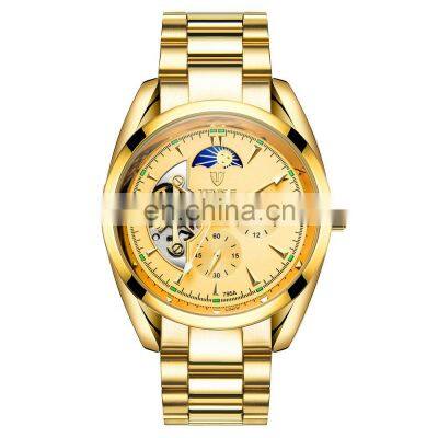TEVISE 795A Automatic Mechanical Chronograph Men Watch Tourbillon Self-Wind Stainless Steel Luxury Gold Wristwatch photo-2