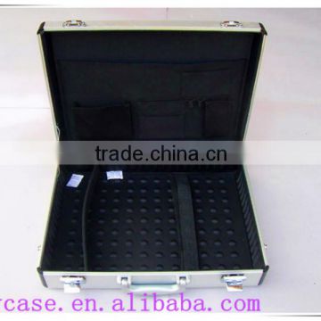 sale silver aluminum briefcase with combination lock,best quality aluminum metal briefcase for document