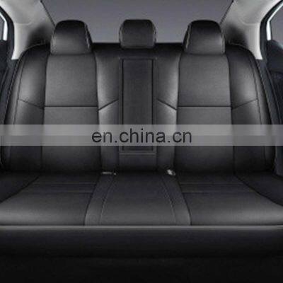 cubierta de asiento de coche Black Standard true genuine leather front full back half wrapped 5d car modify seat cover kits