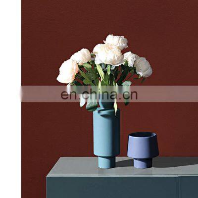 ENO Nordic Modern Simple Morandi Color Ceramic Vase Creative Home Decoration Wholesale Flower Vase