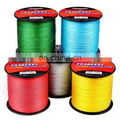 Amazon Hot Sales Wholesales Strong Pulling Mainline 300M PE Line Fiber 16 Braided Strand Sea Fishing Line