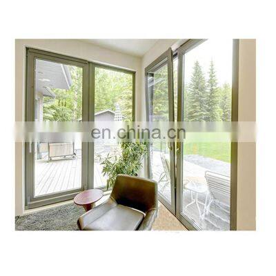 Aluminum Cladding Wood Frame Tilt Turn Windows With Wood Grids